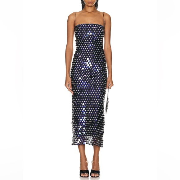 NWT New Arrivals by Ilkyaz Ozel Phoenix Sequin Maxi Gown Dress Paris Minuet - Picture 6 of 17